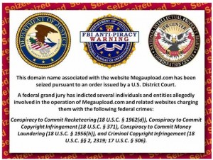 This domain name associated with the website Megaupload.com has been seized pursuant to an order issued by a U.S. District Court.