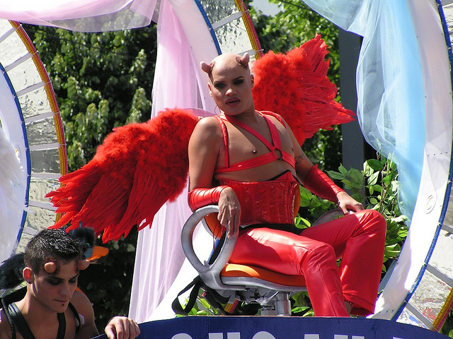 Gay Devil on Gay Pride float
