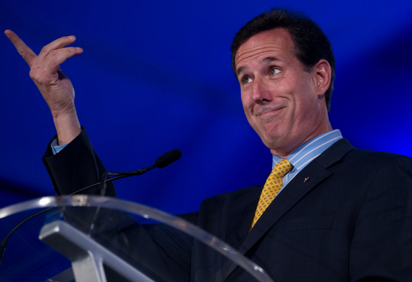 Rick Santorum pointing finger